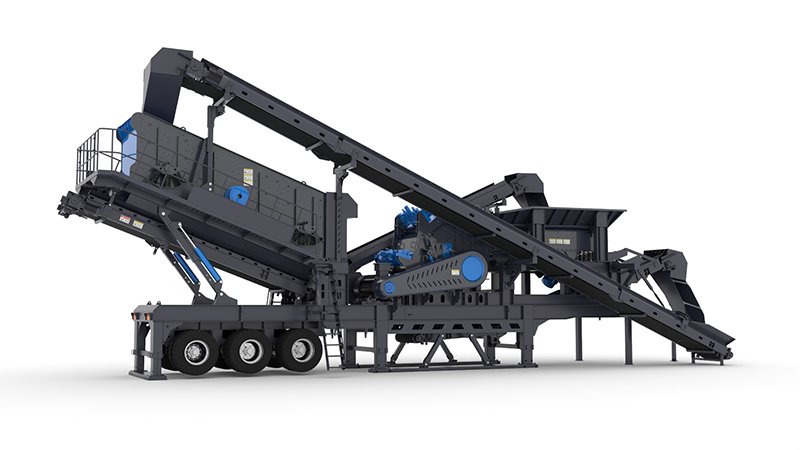 三组合式移动破碎站